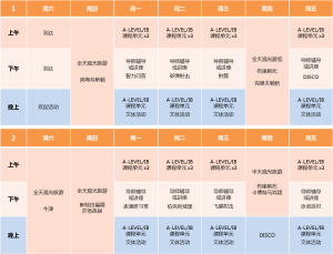 Sidcot ALevel IB Timetable 2016