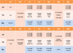 Sidcot GCSE Timetable 2016