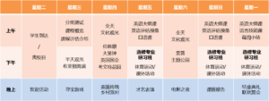 English PLUS Timetable_CN2024