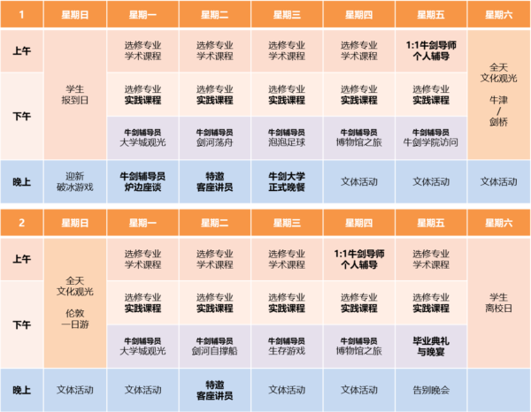 牛剑大学学术夏令营