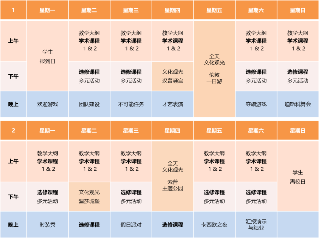 Charterhouse Academic Timetable